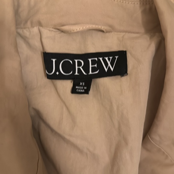 Tan J.crew Trench coat oversized in size XS with tie waist - Picture 2 of 3